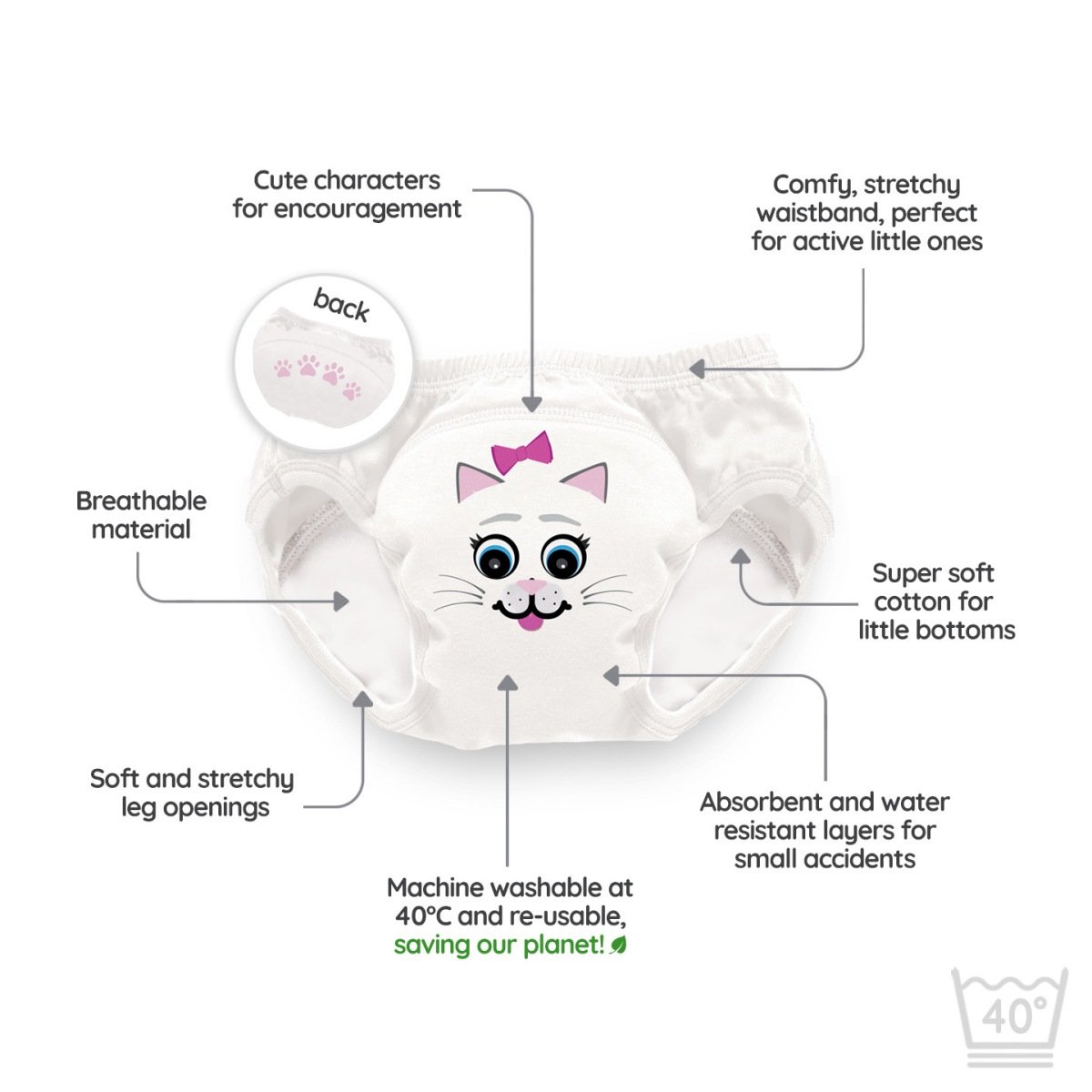 My Carry Potty Potträningsbyxa Katt Storlek 3-4 år 3 st