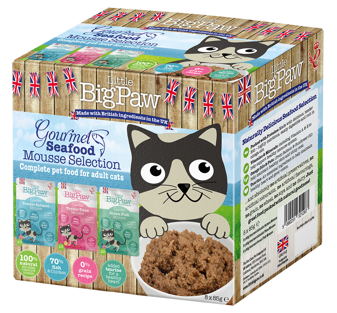 Little BigPaw Gourmet Seafood Mousse Selection 720 g