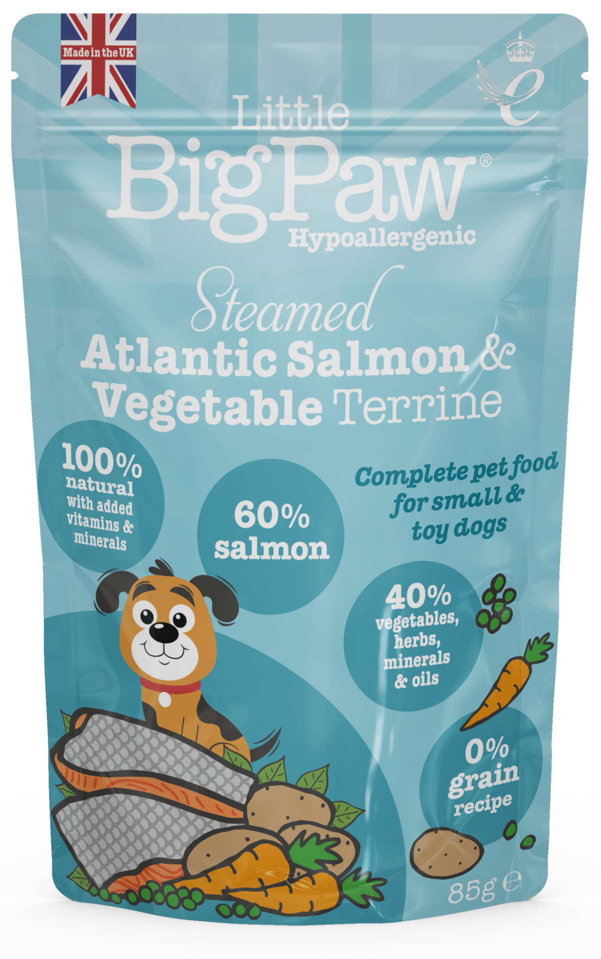 Little BigPaw Steamed Atlantic Salmon & Vegetables 85 g