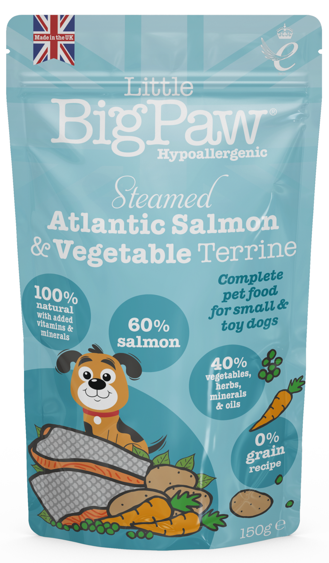 Little BigPaw Steamed Atlantic Salmon & Vegetables 150 g