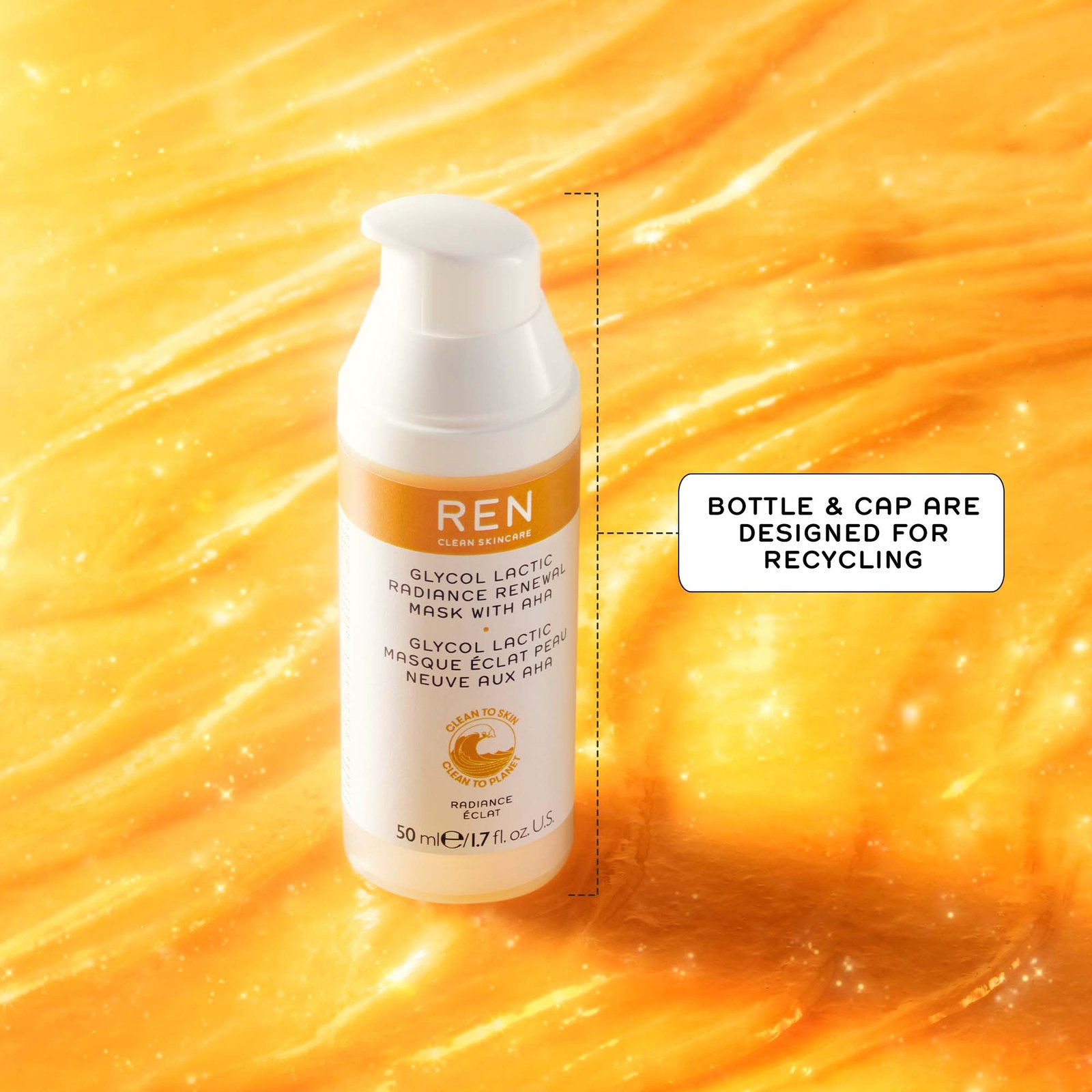 REN Glycol Lactic Radiance Renewal Mask 50 ml