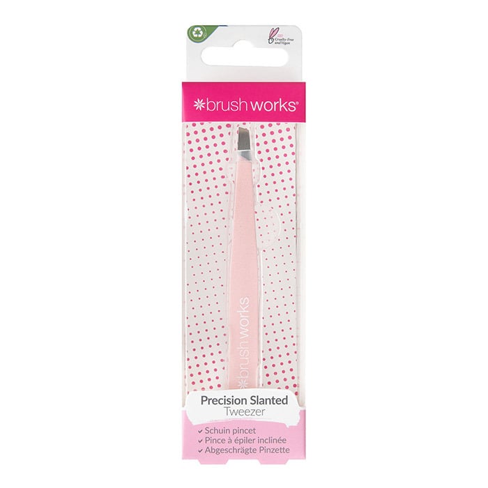 brushworks Precision Slanted Tweezers 1 st