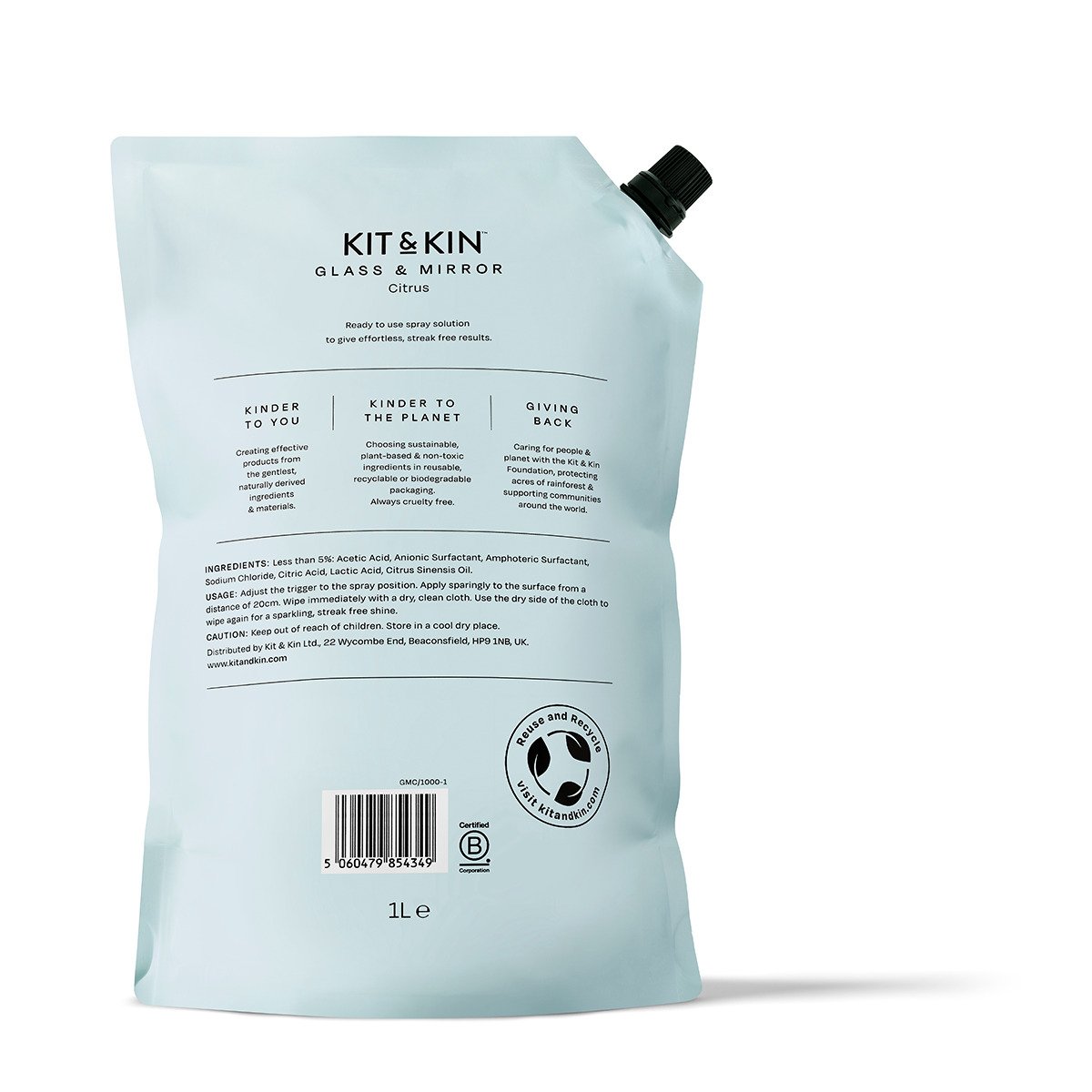 Kit & Kin Glasrengöring Grapefrukt Refill 1 liter