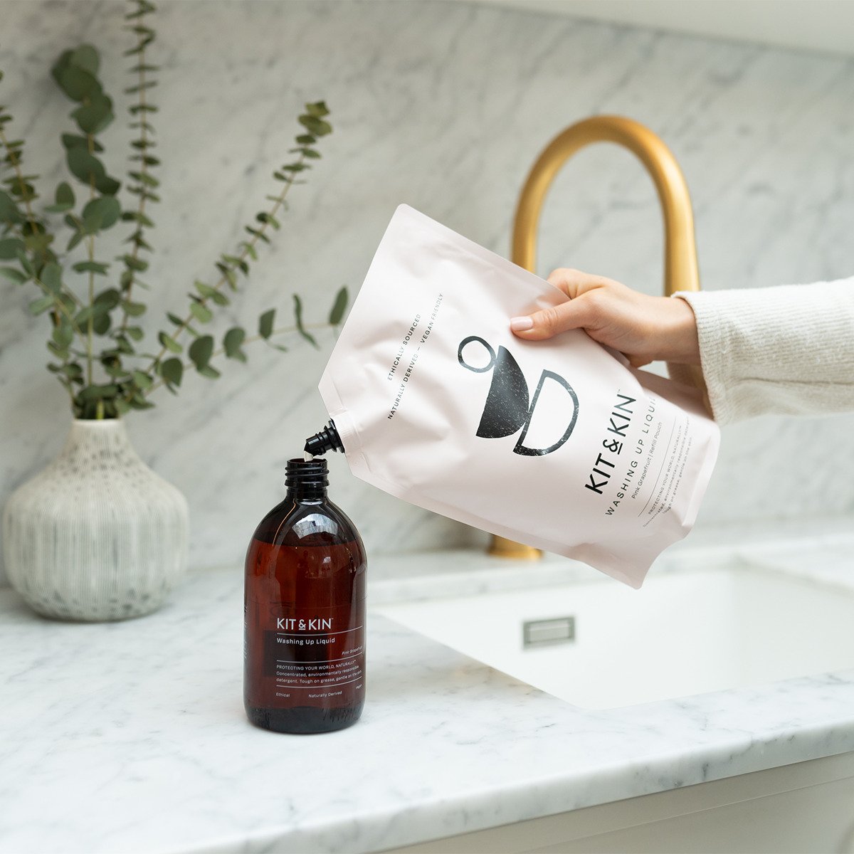 Kit & Kin Diskmedel Grapefrukt Refill 1 liter
