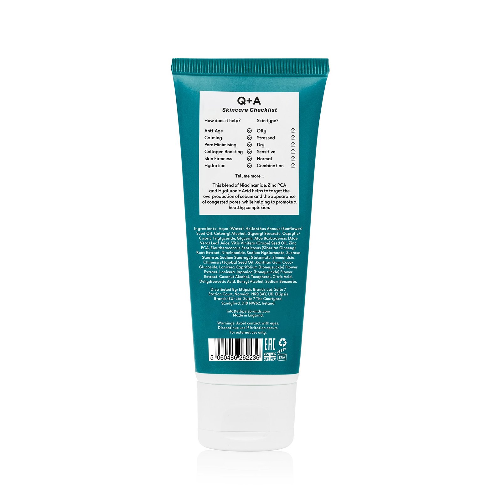 Q+A Zinc PCA Daily Moisturiser 75 ml