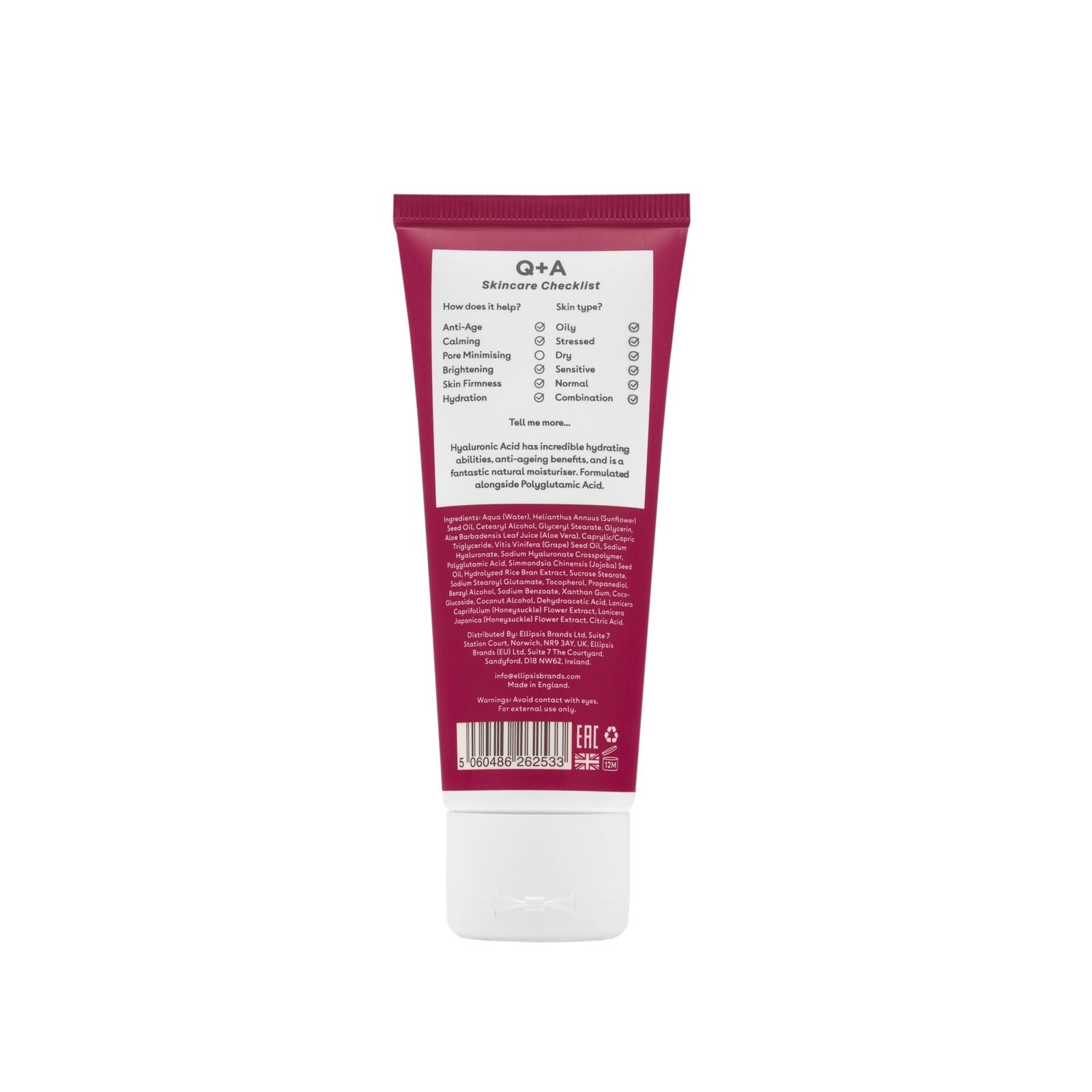 Q+A Hyaluronic Acid Daily Moisturiser 75 ml