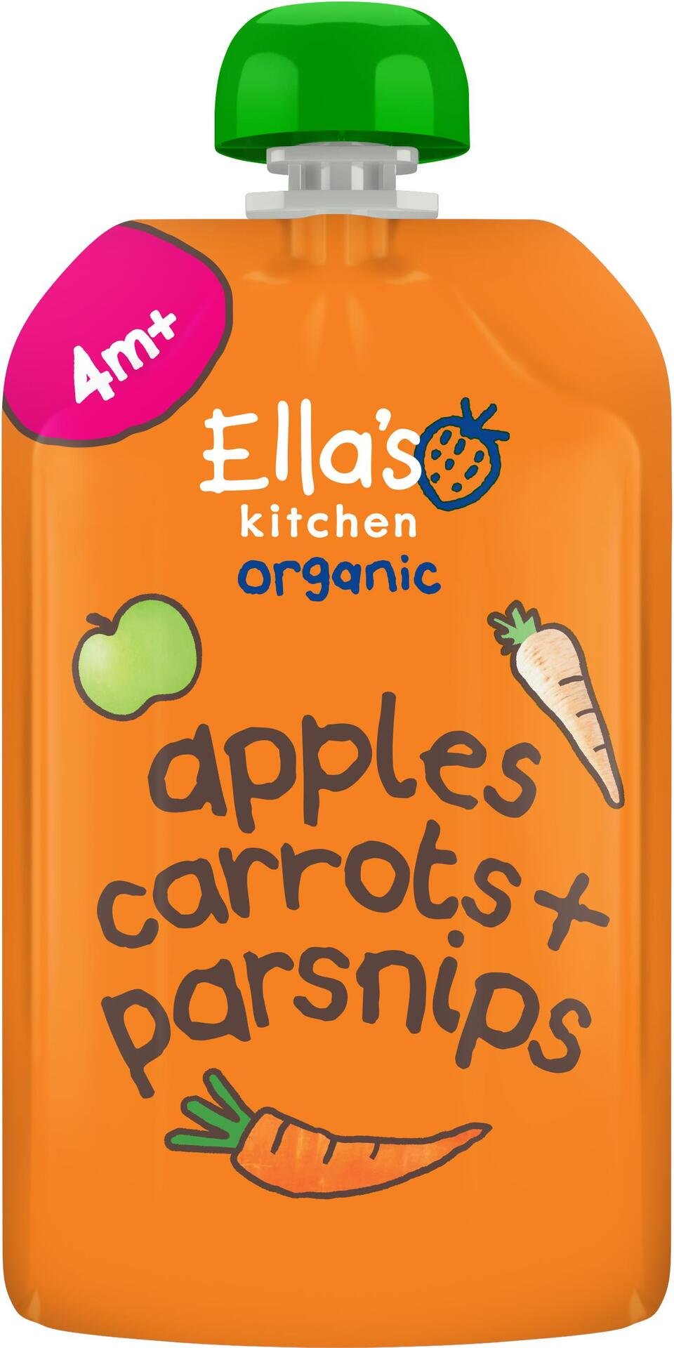 Ella's Kitchen Puré Morot Äpple 4 månader EKO 120g