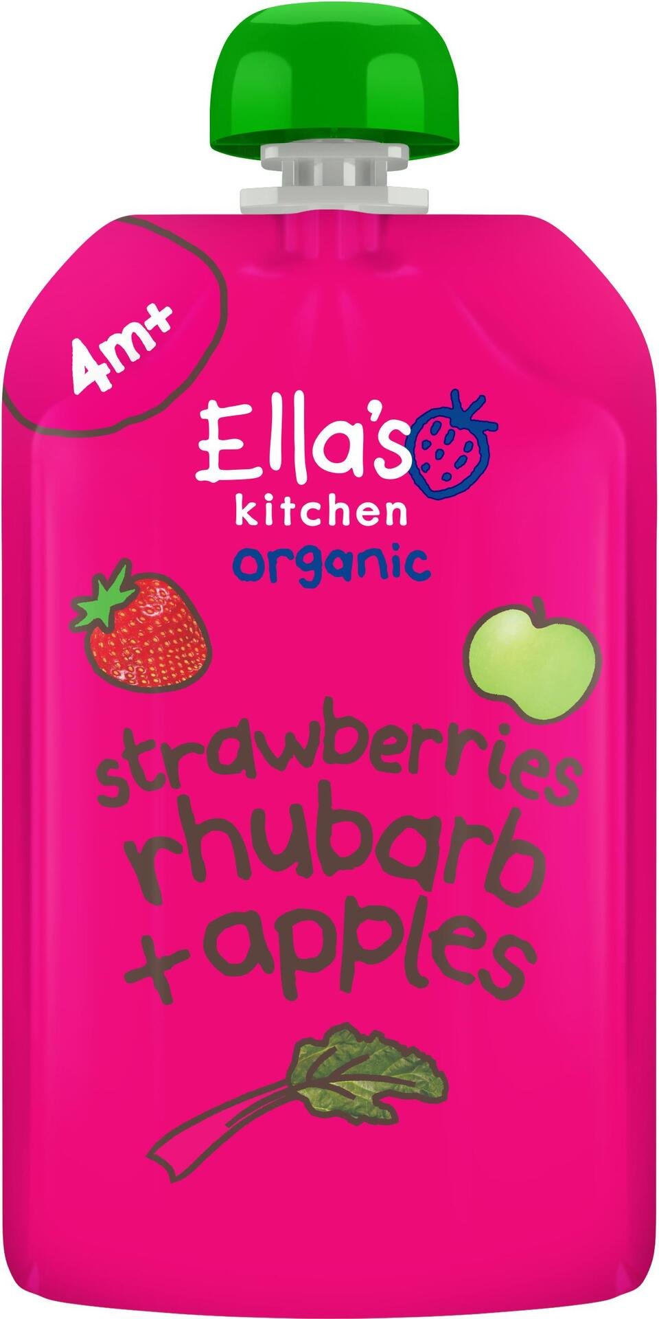 Ella's Kitchen EKO Jordgubb Rabarber Äpple Puré 120 g