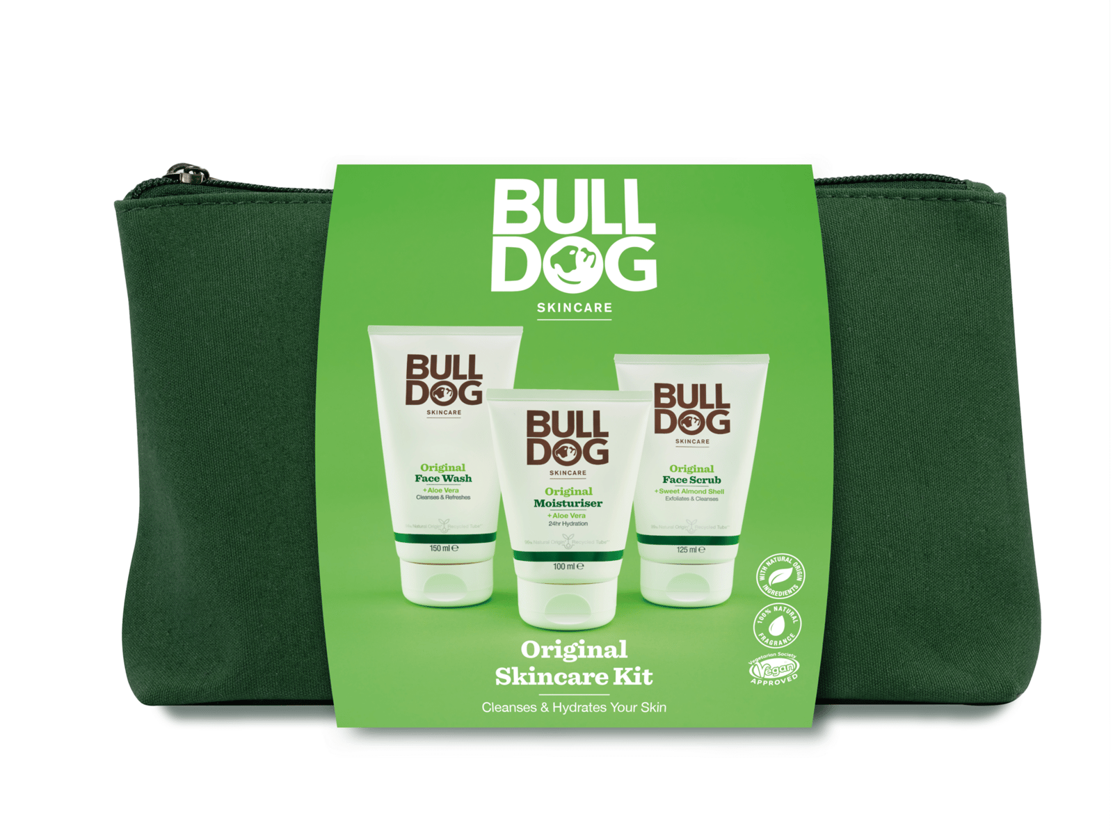 Bulldog Original Skincare Kit Washbag 100+150+125 ml