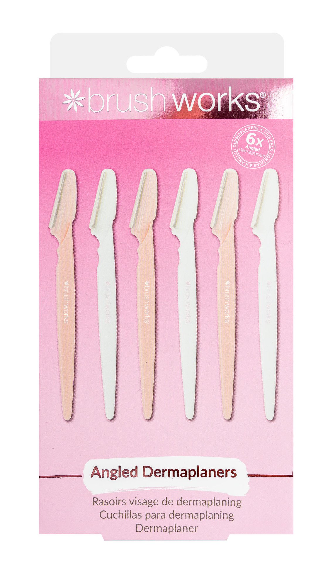 Brushworks Angled Dermaplaners 6 st