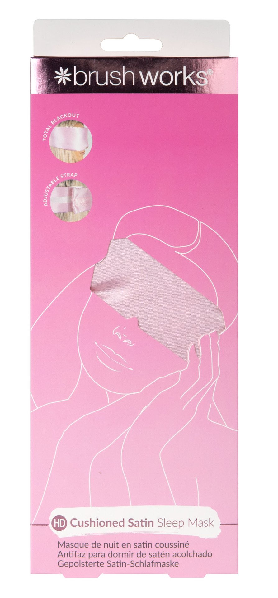 Brushworks Cushioned Satin Sleep Mask