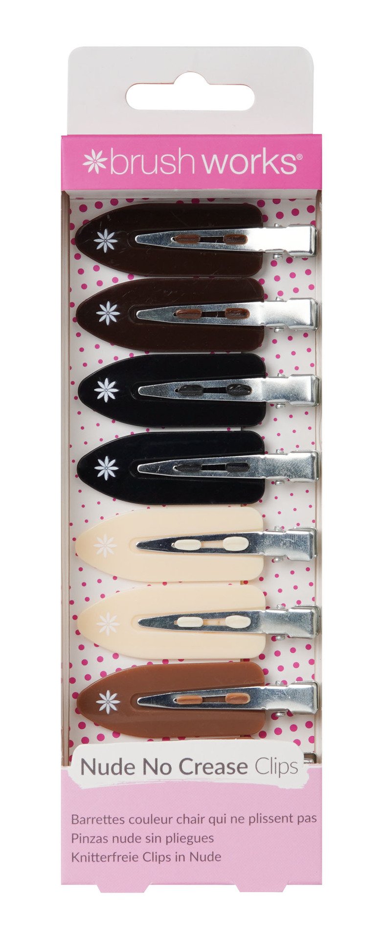 Brushworks Nude No Crease Hair Clips 8 st