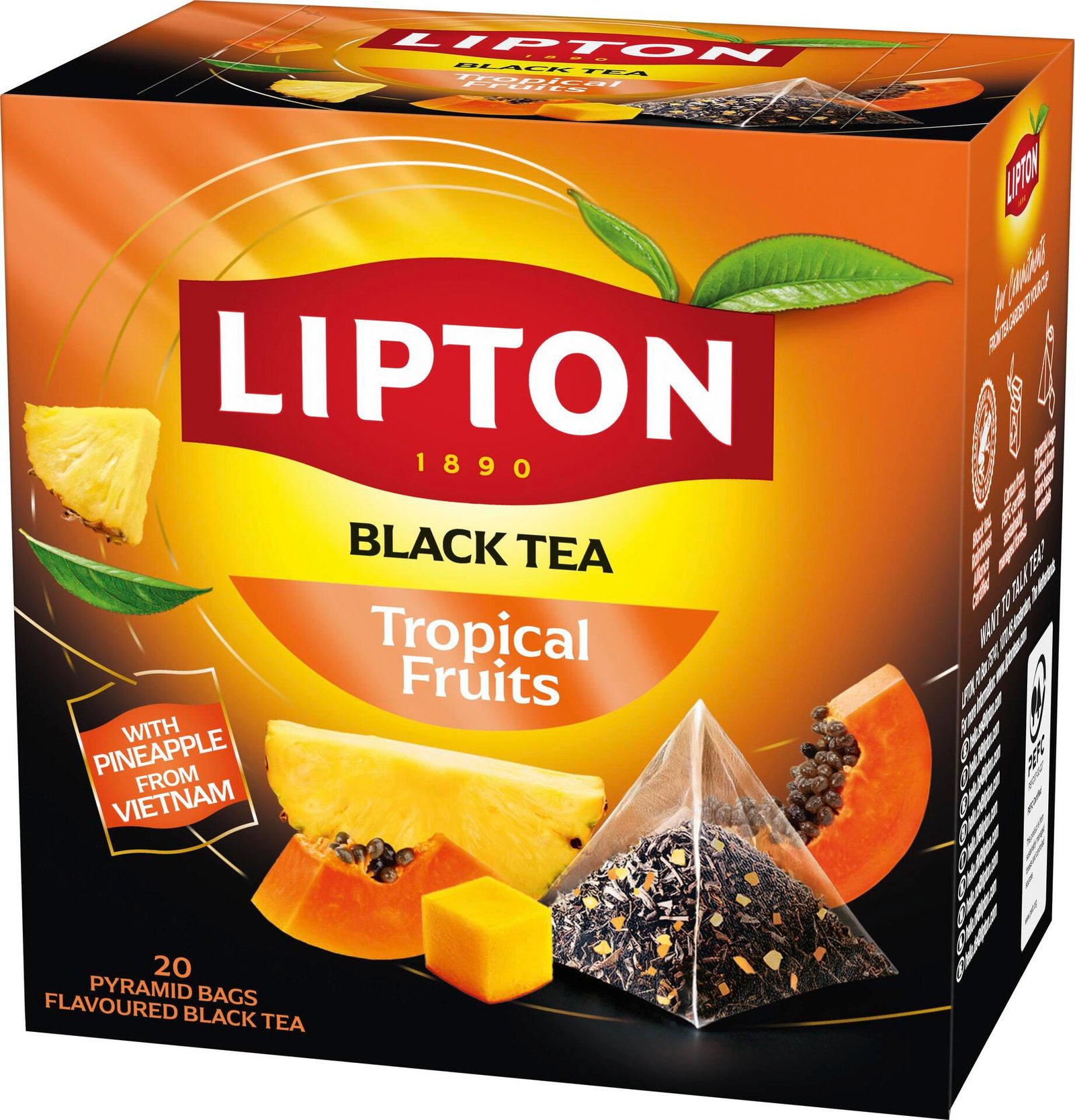Lipton Svart Pyramidte Tropical Fruit 20 st