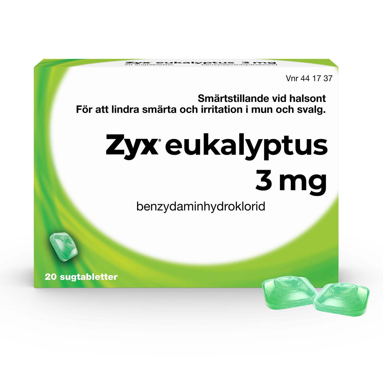 Zyx Eukalyptus 3 mg 20 sugtabletter