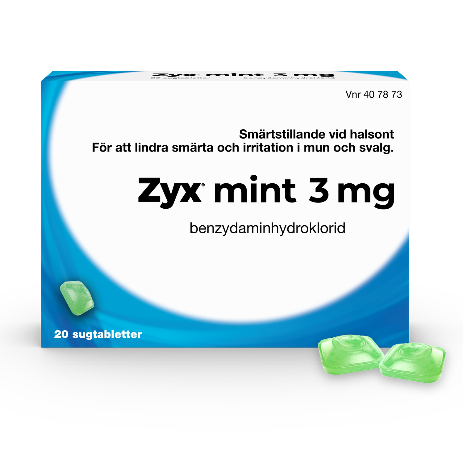 Zyx Mint 3 mg 20 Sugtabletter