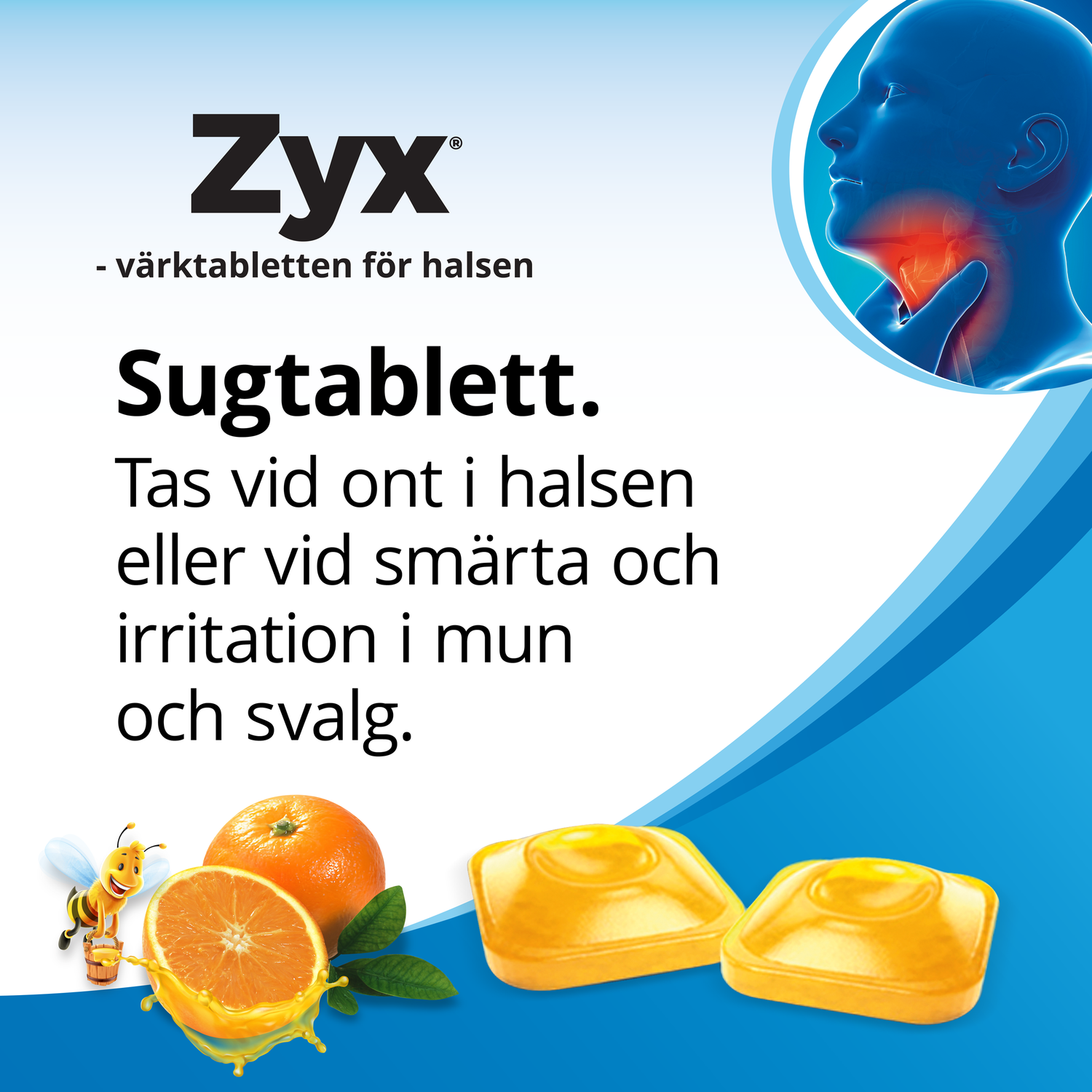 Zyx Apelsin/Honung 3mg 20 Sugtabletter