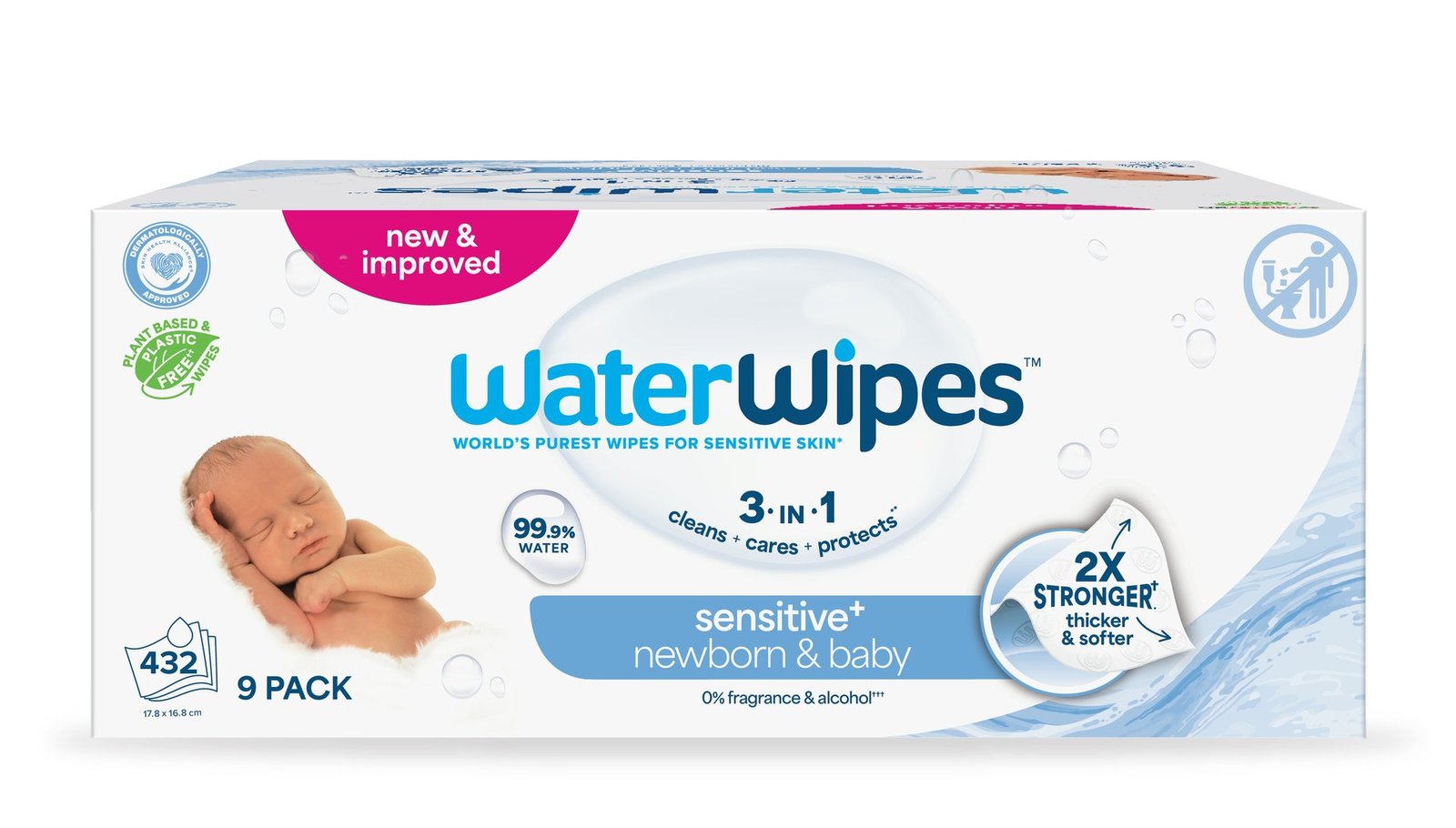 WaterWipes Baby Wipes 9x48 st