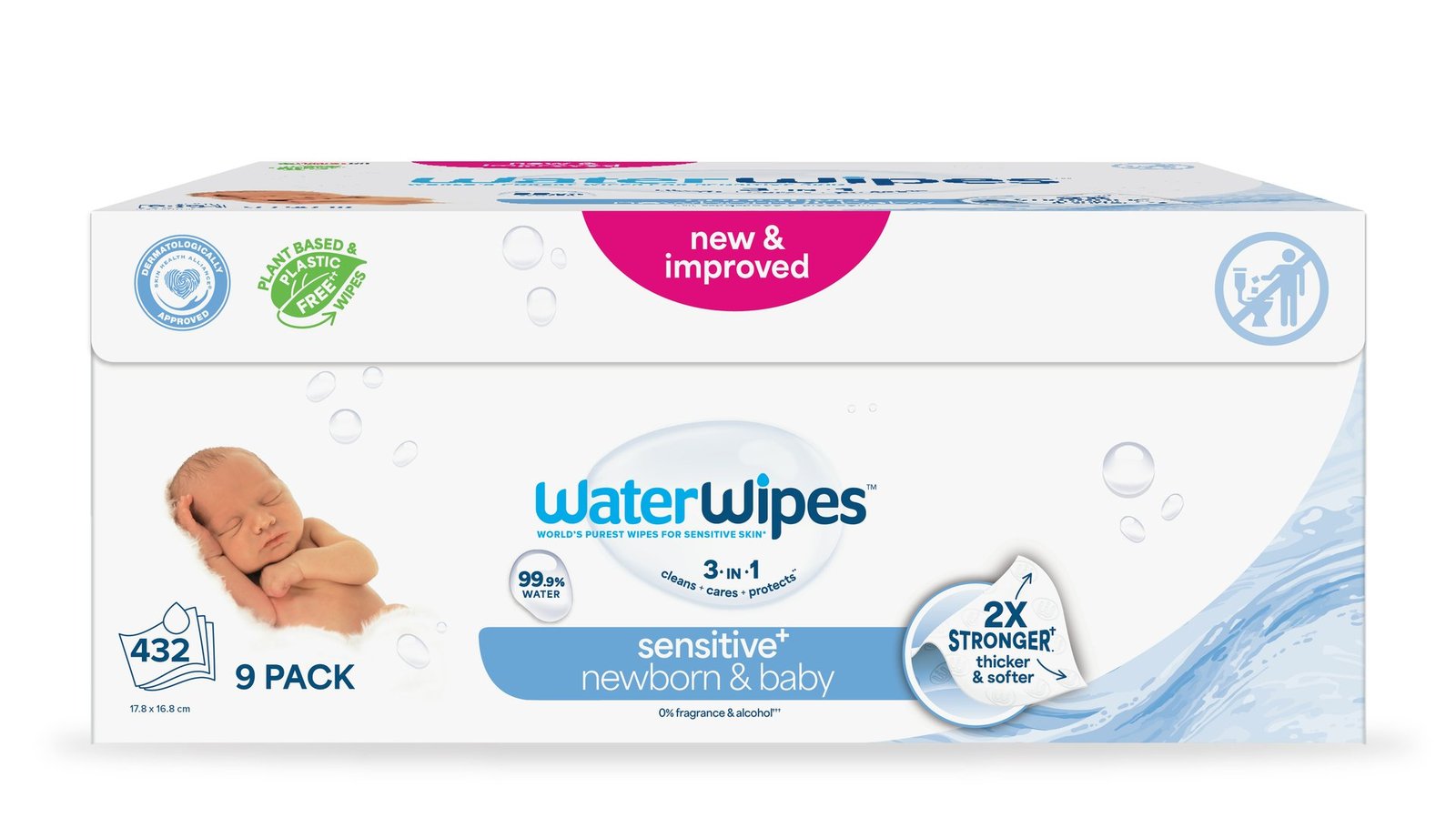 WaterWipes Baby Wipes 9x48 st