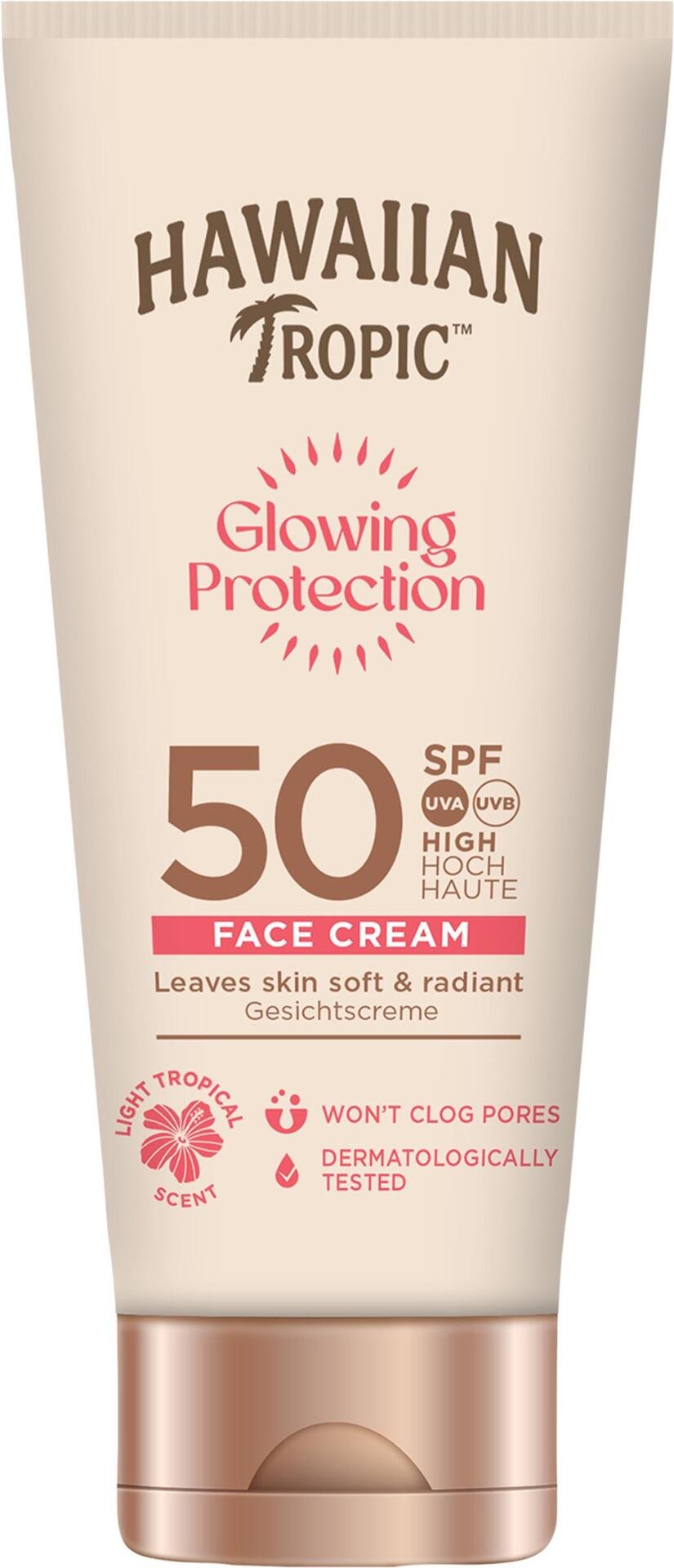 Hawaiian Tropic Glowing Protection Face Cream SPF50 50 ml