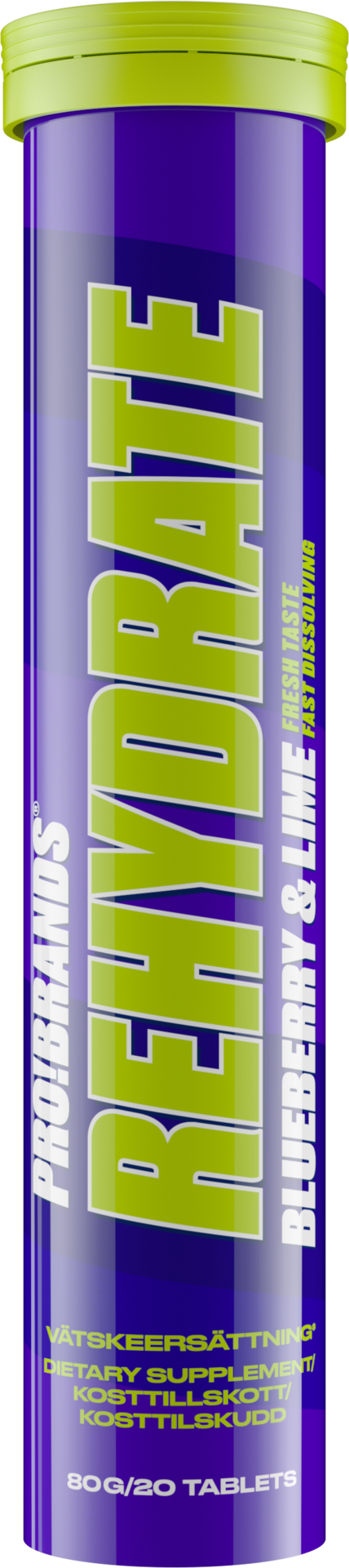 ProBrands Rehydrate Pills Blueberry Lime 20 brustabeletter