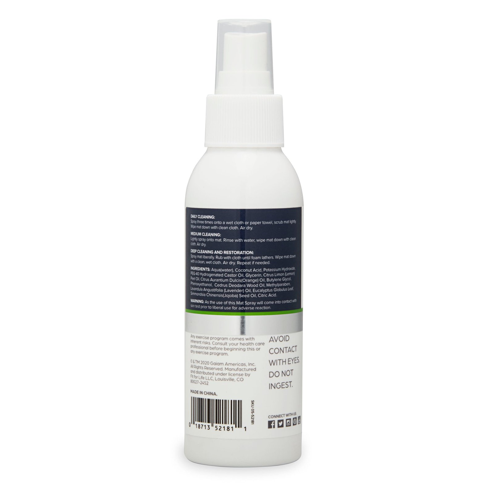 Gaiam Yoga Mat Wash 118 ml