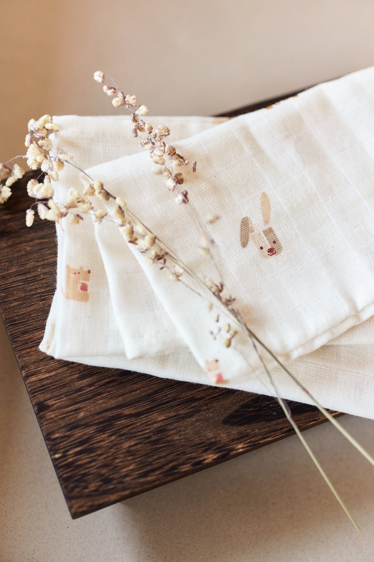 Jollein Muslin Tvättlapp 31x31 cm Animal Friends 3 st