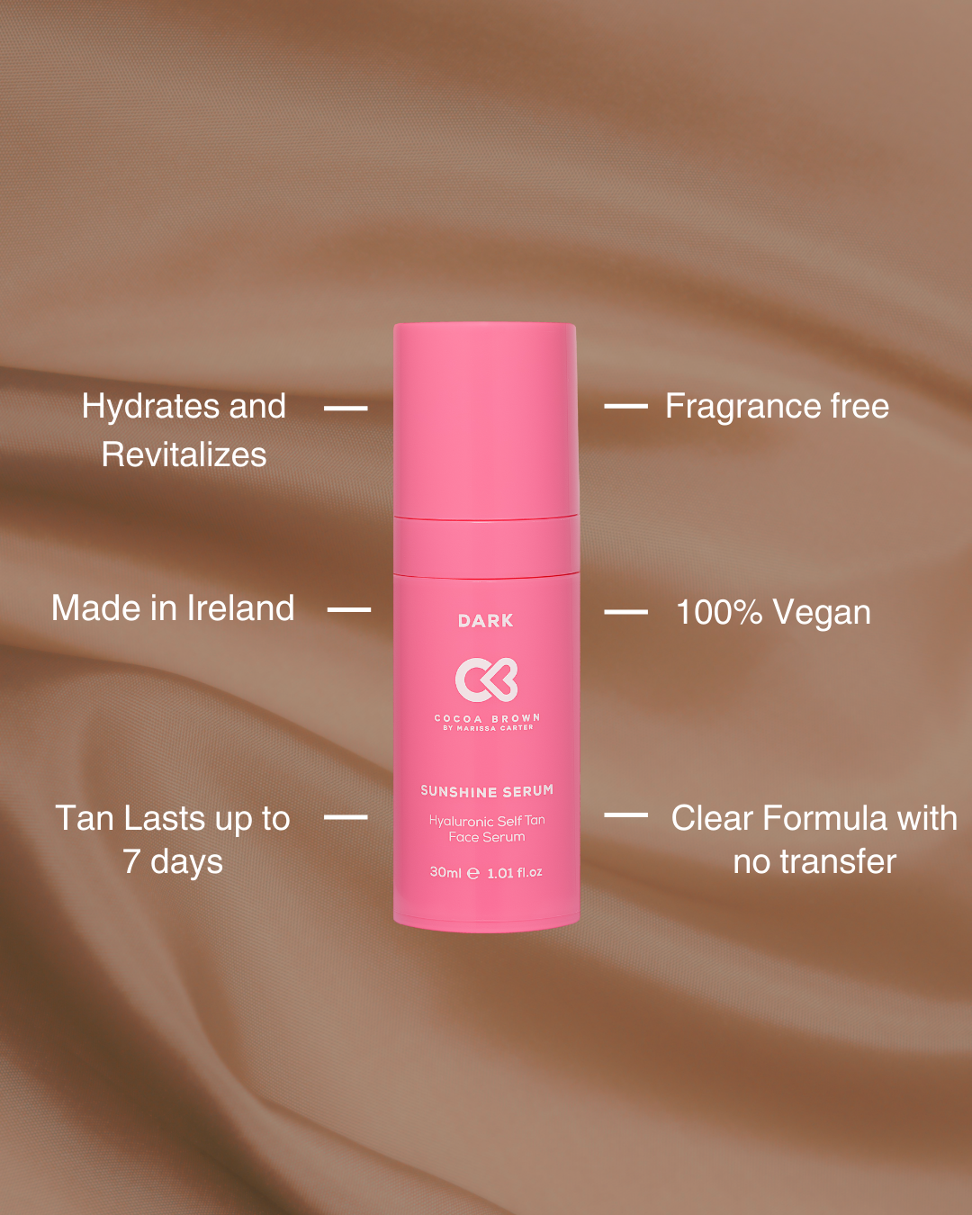 Cocoa Brown Sunshine Serum Hyaluronic Self-Tan Face Serum Dark 30 ml
