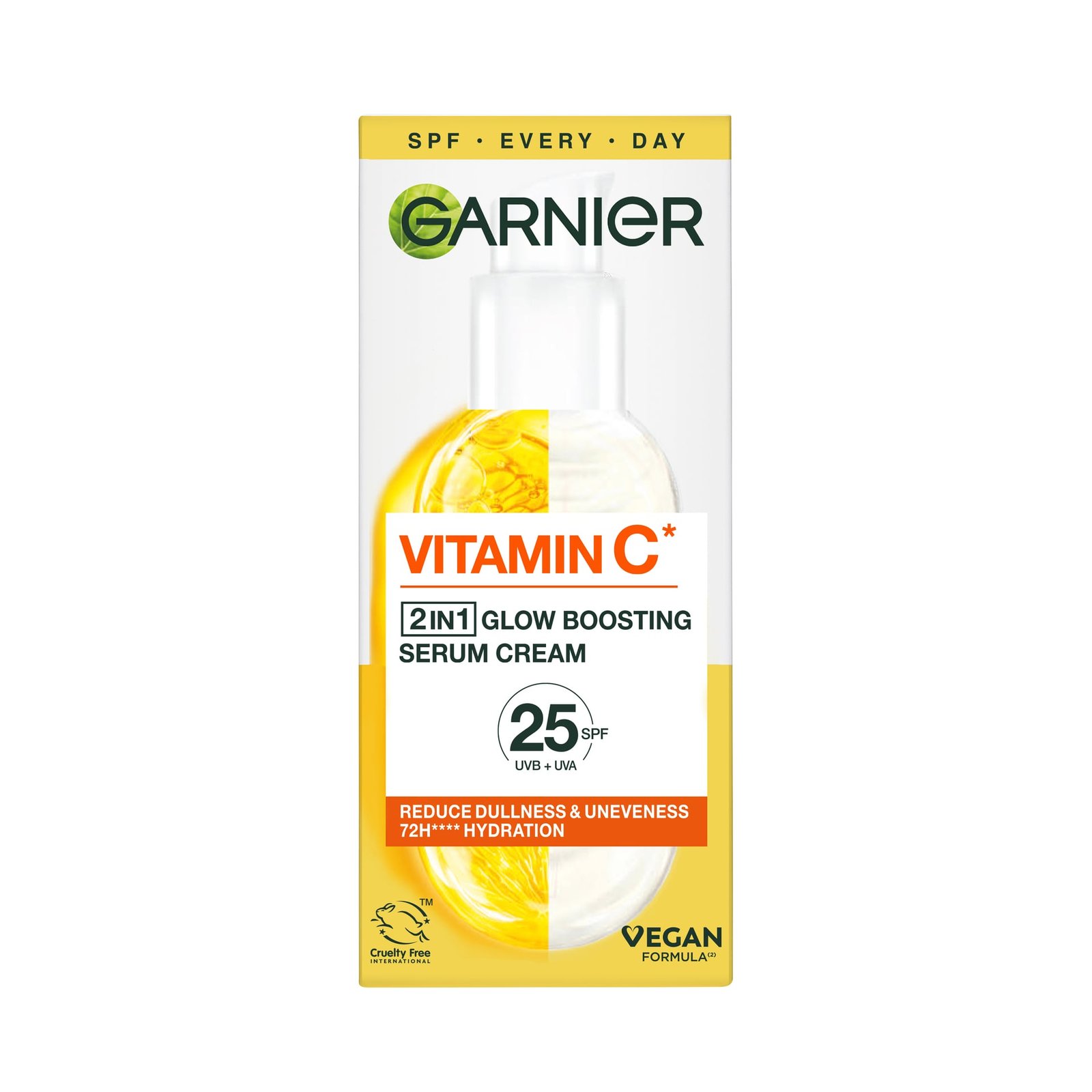Garnier Vitamin C* 2in1 Glow Boosting Serum Cream SPF25 for dull skin 50 ml