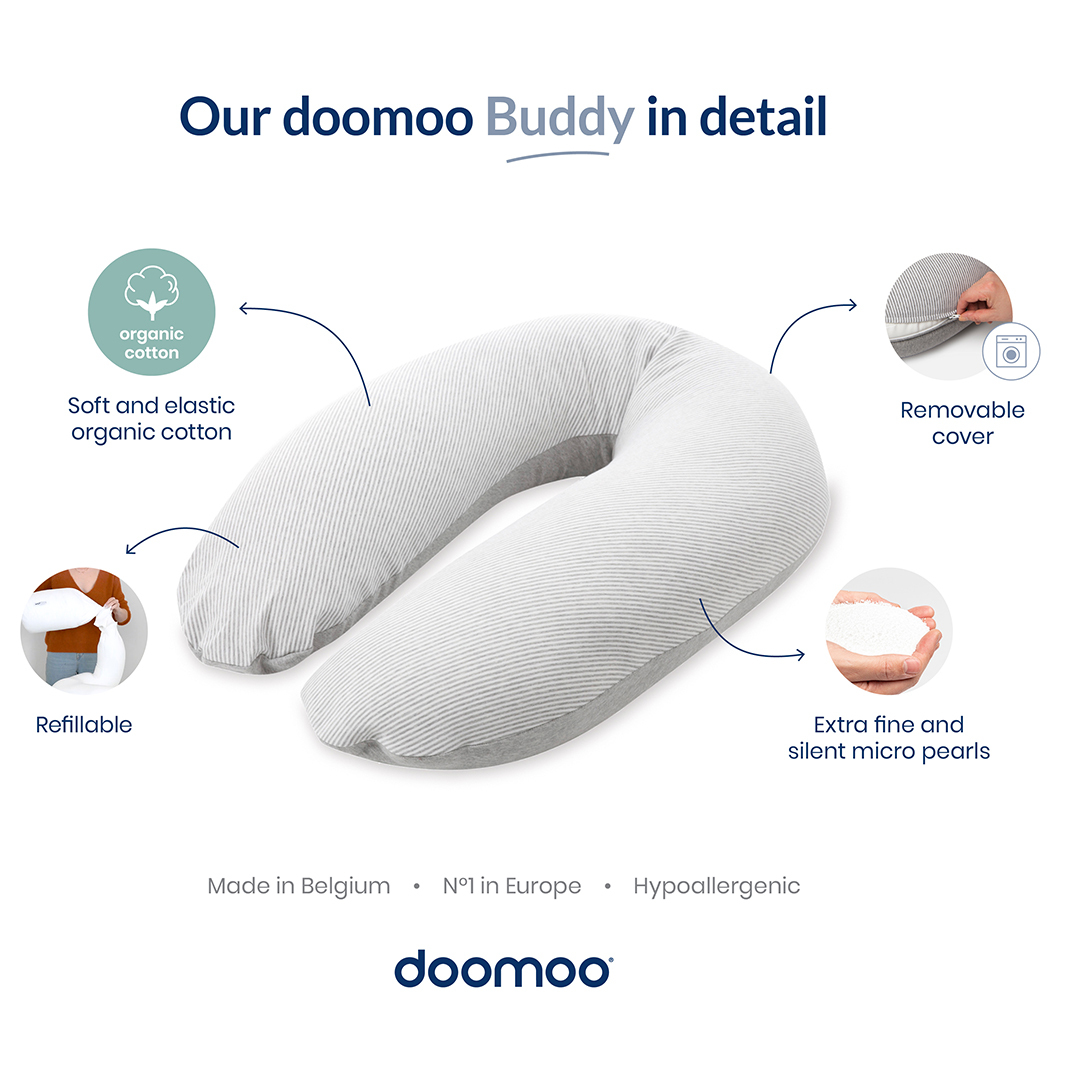 Doomoo Amnings- och Gravidkudde Blomster Gul