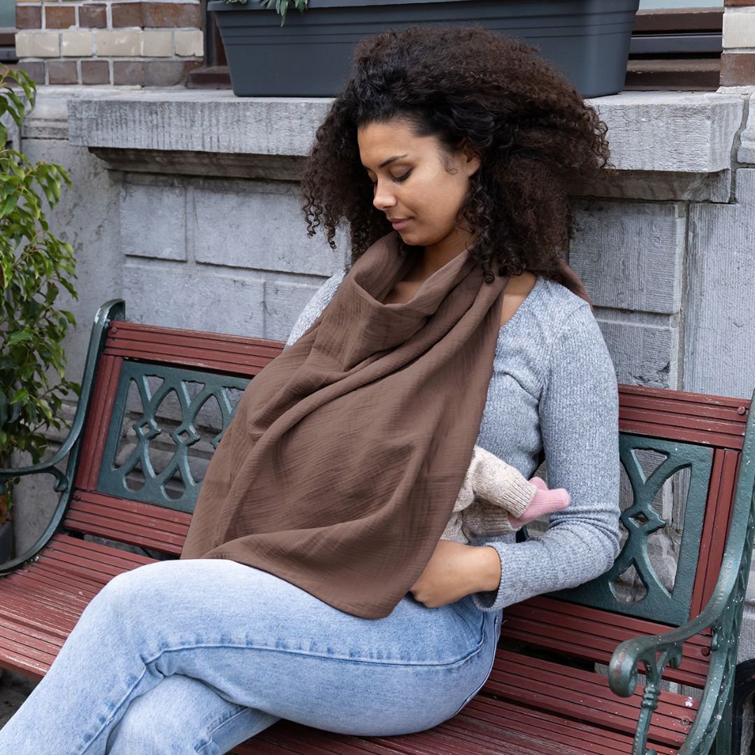 Doomoo Amnings/Snuttefilt Med Bitis Quilt Choklad