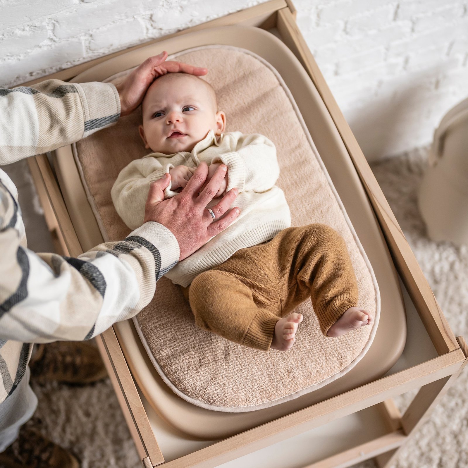 Nattou Softy Mjuk Skötdyna Beige