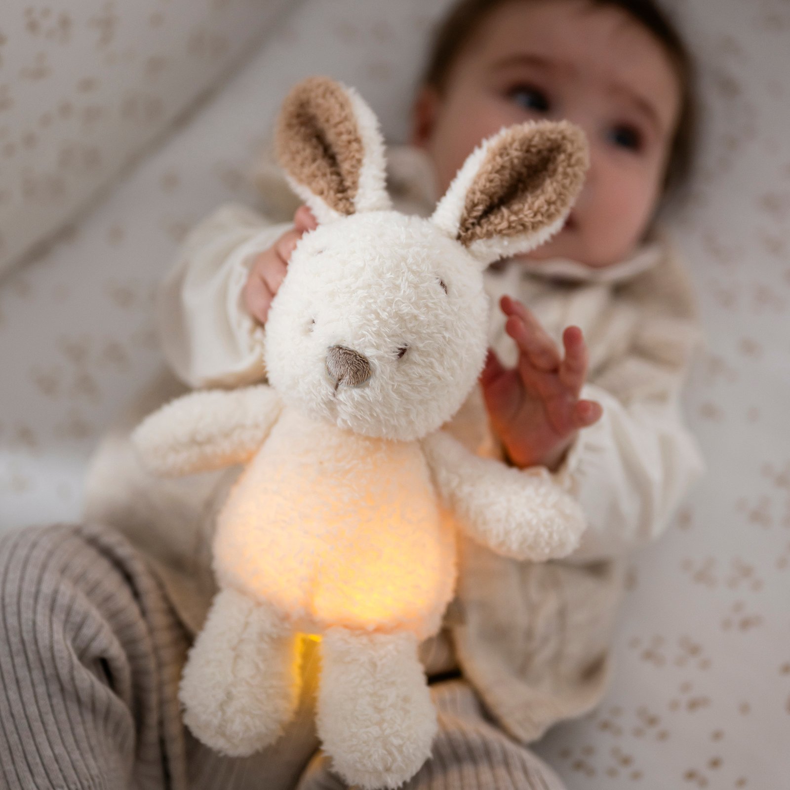 Nattou Sleepy Teddy Nattlampa Mini Kanin Vanilj