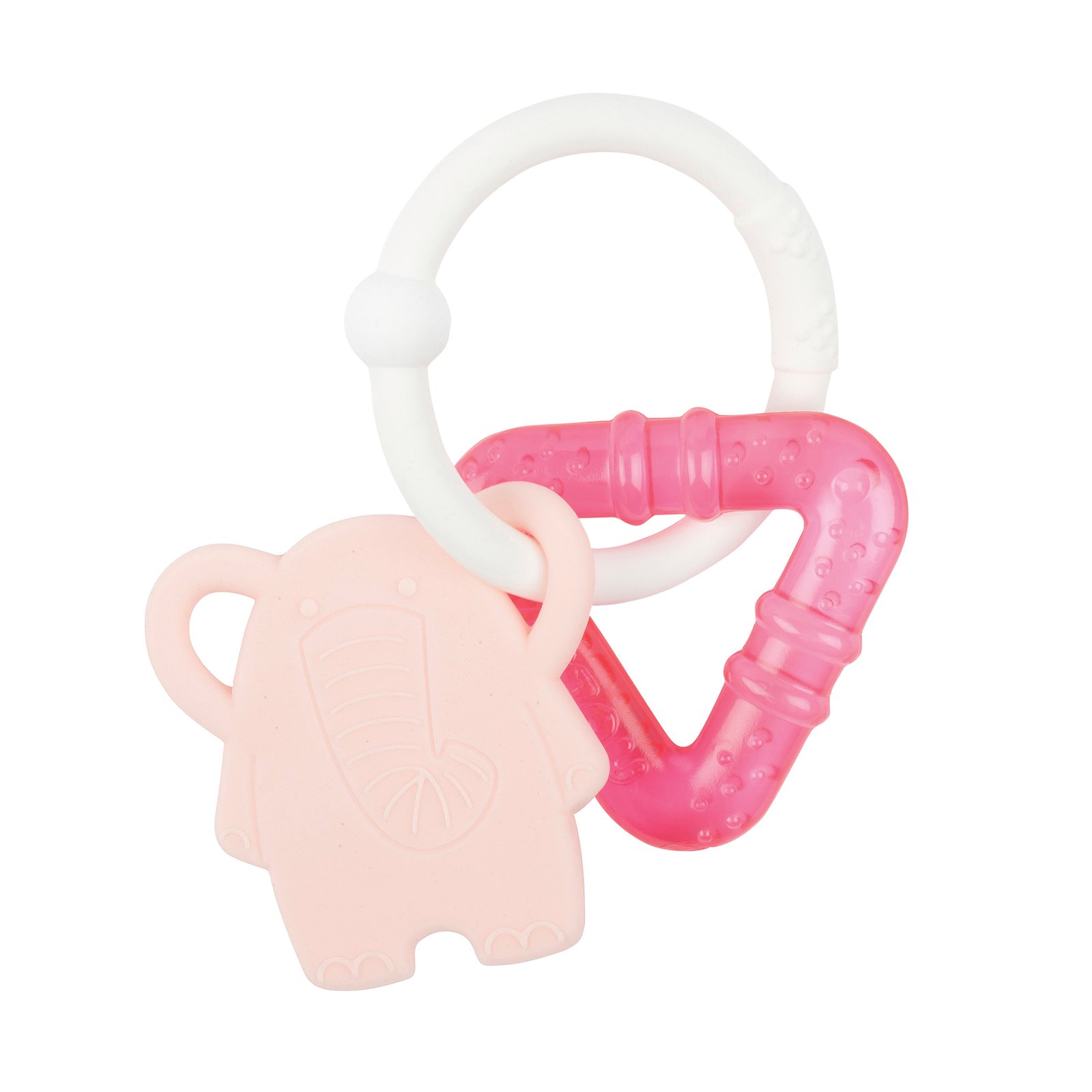 Nattou Soft Silicone Bitring Kyldel Rosa Elefant