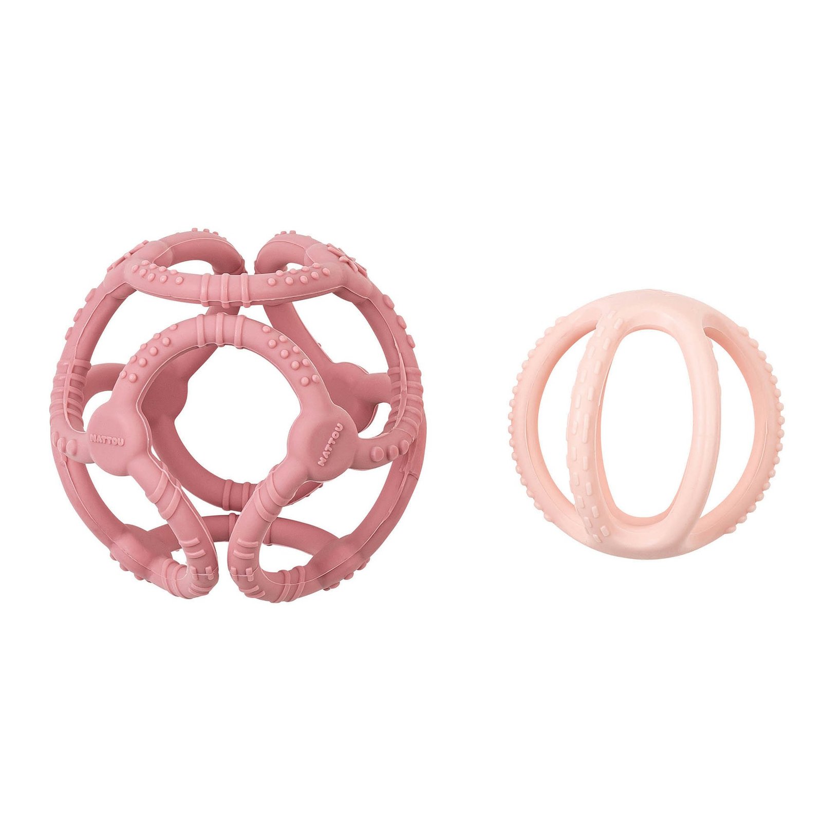 Nattou Soft Silicone Aktivitetsboll Rosa 1 set