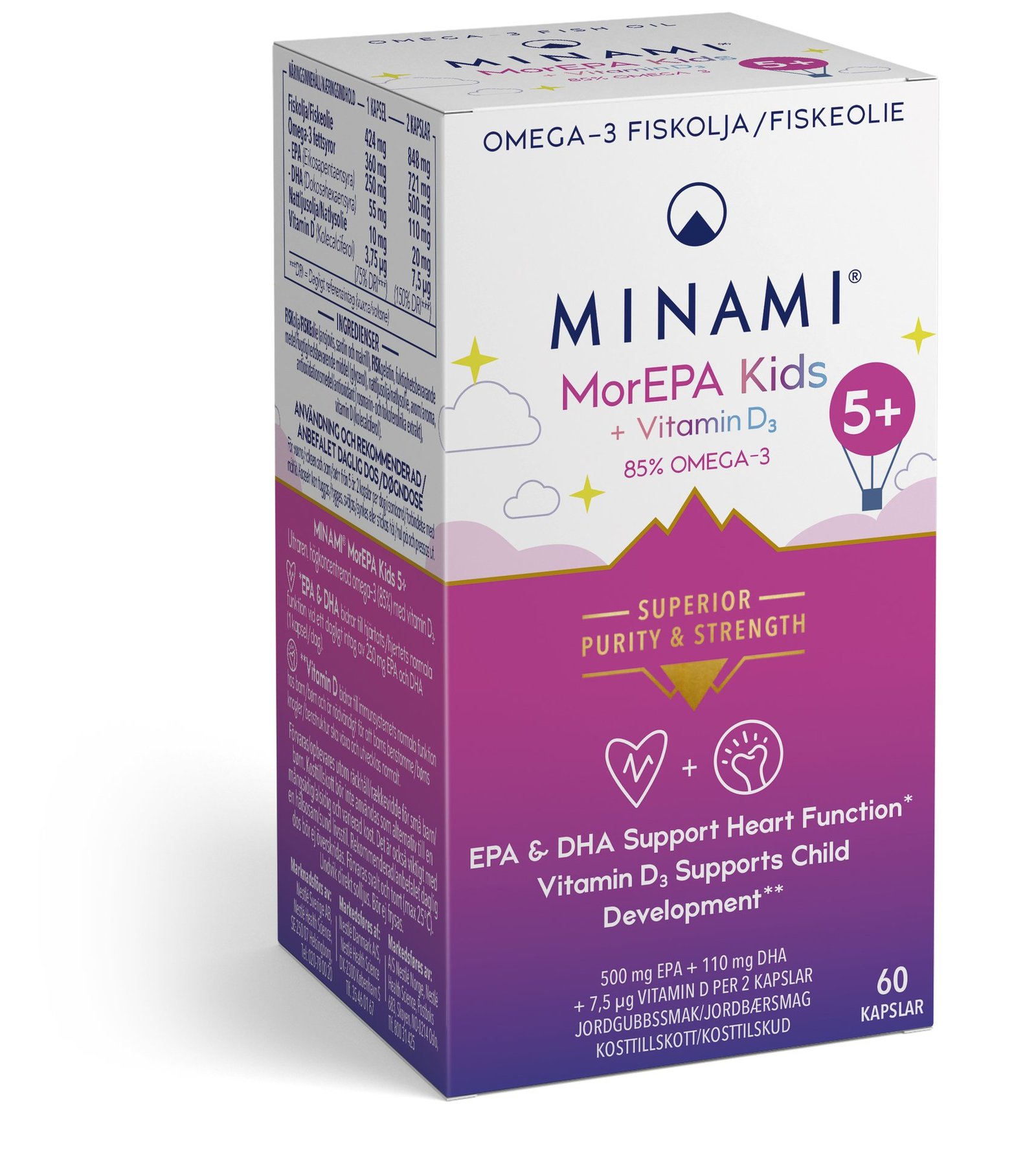 MINAMI MorEPA Kids Omega-3 & Vitamin D3 60 kapslar