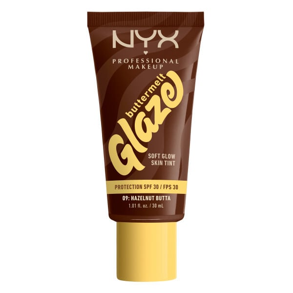 NYX Buttermelt Glaze Soft Glow Skin Tint SPF30 09 Hazelnut Butta 30 ml