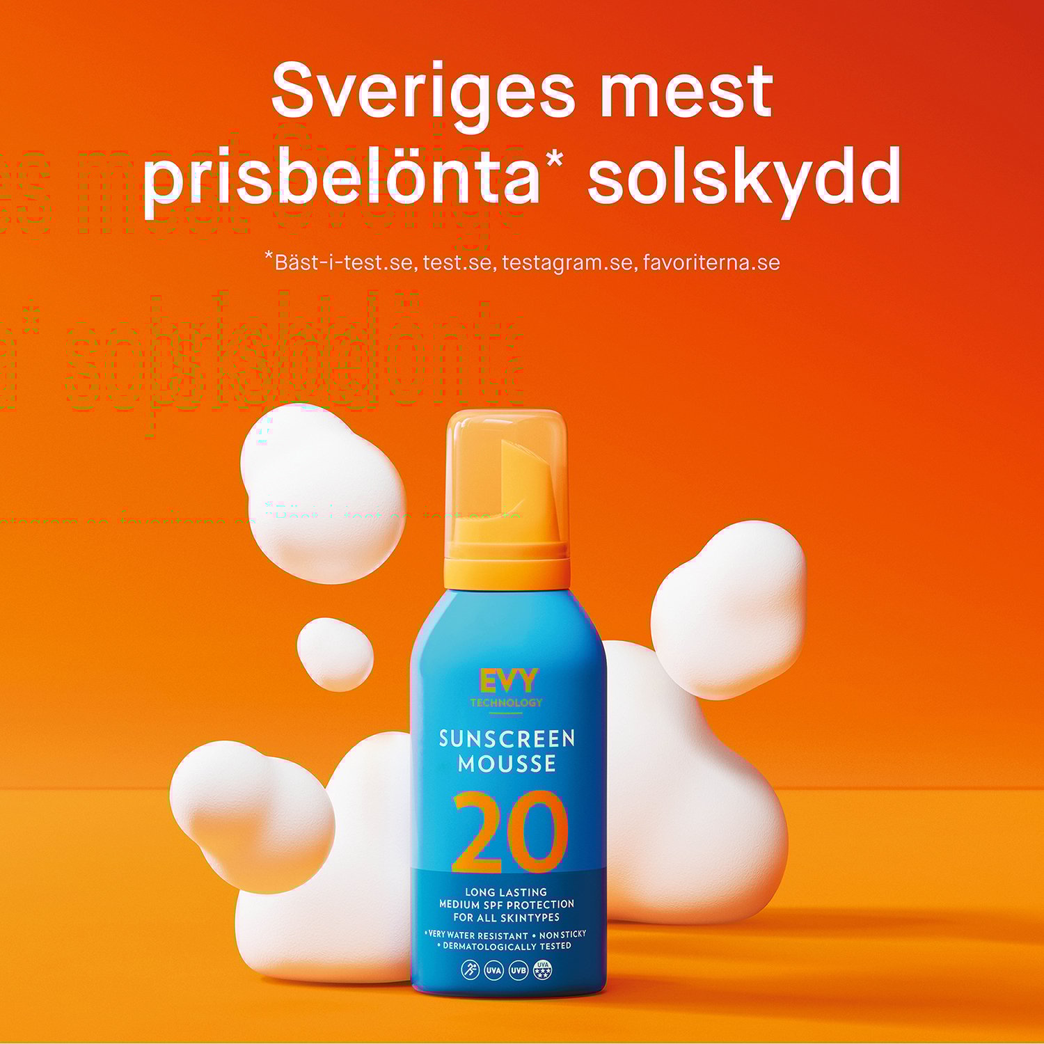 EVY Solskyddsmousse SPF 20 150 ml