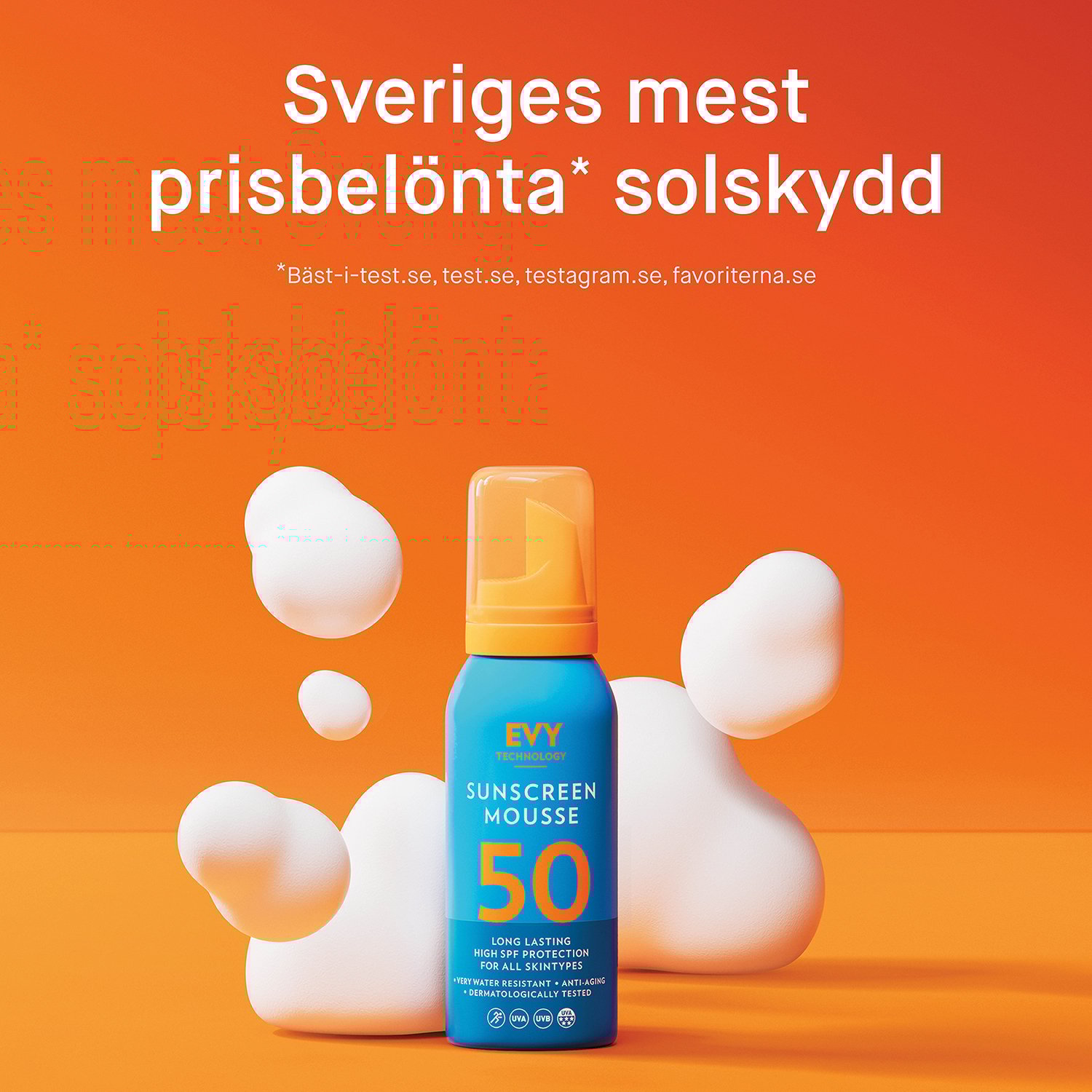EVY Solskyddsmousse SPF 50 100 ml