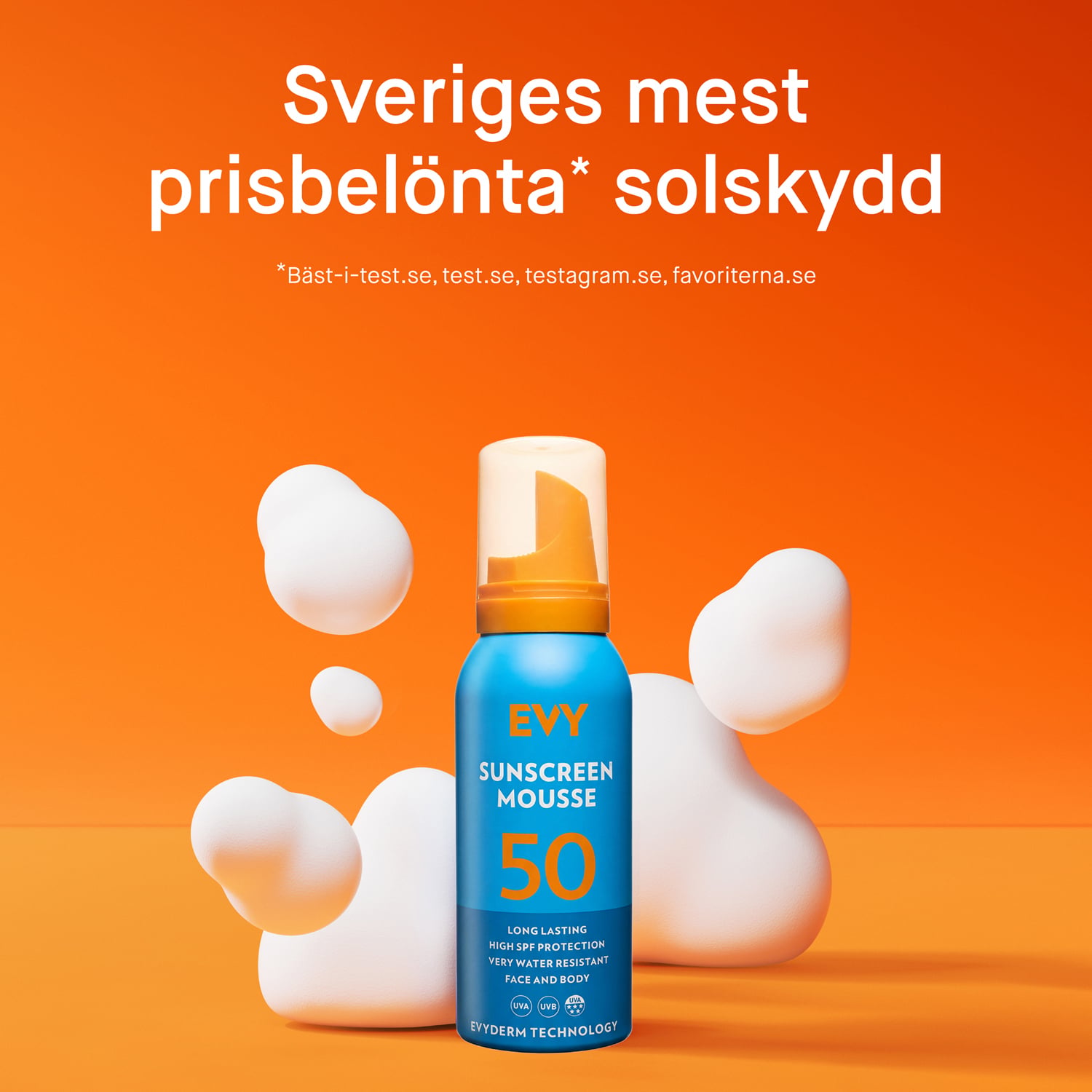 EVY Solskyddsmousse SPF 50 100 ml