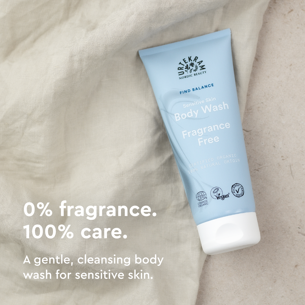 Urtekram Beauty Fragrance Free Body Wash 200 ml