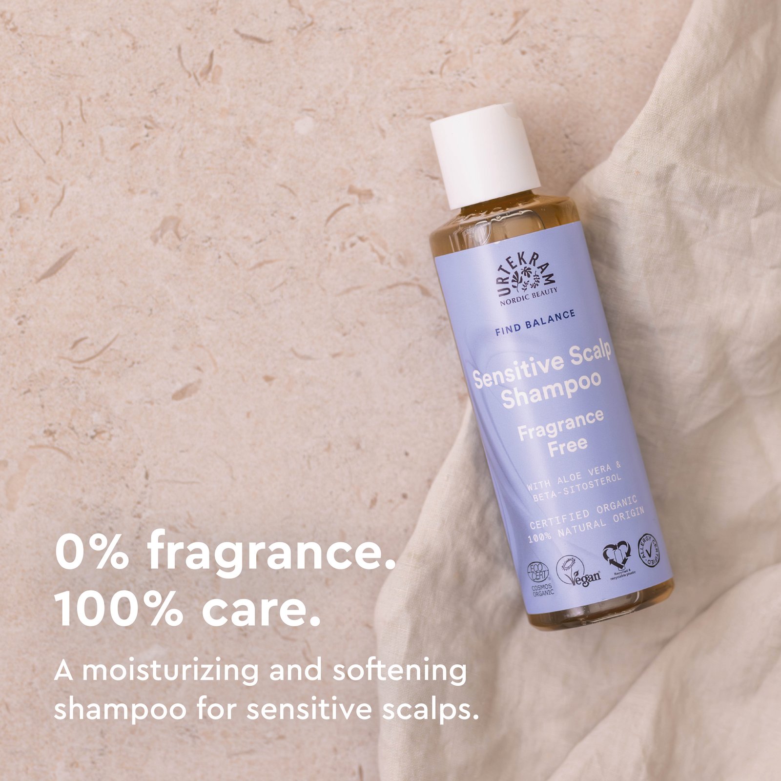 Urtekram Beauty Fragrance Free Shampoo 250 ml