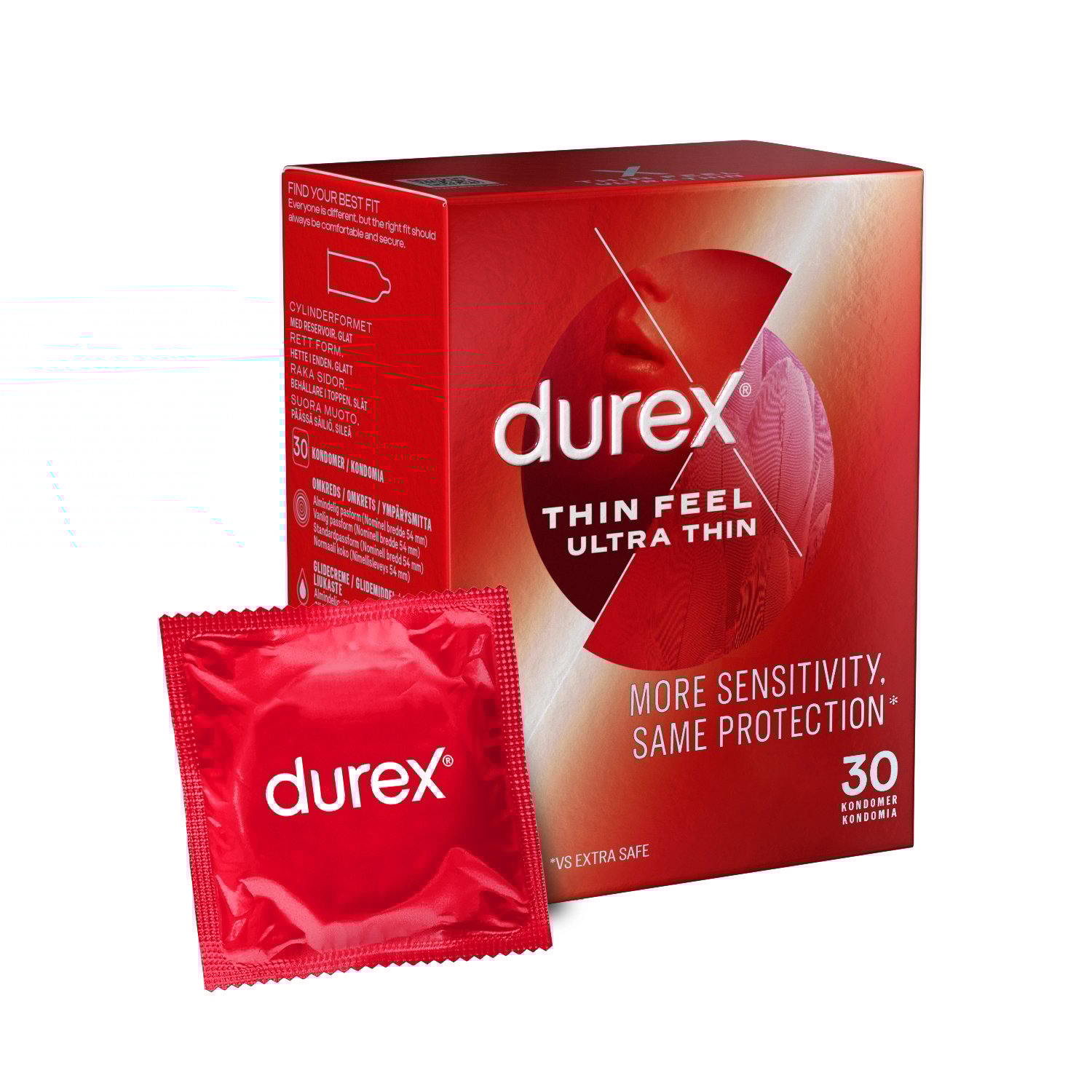 Durex Thin Feel Ultra Thin Kondomer 30 st