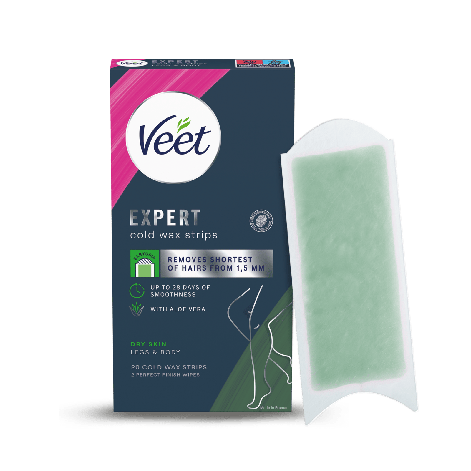 Veet Expert Vaxremsor Torr hud för ben & kropp 20 st
