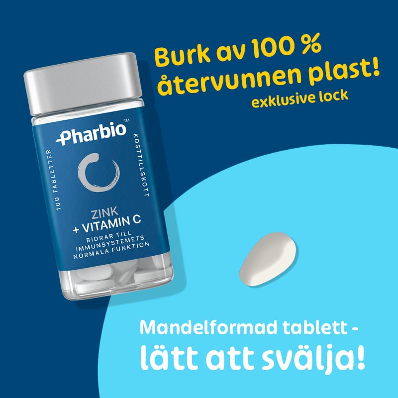 Pharbio Zink + Vitamin C 100 tabletter