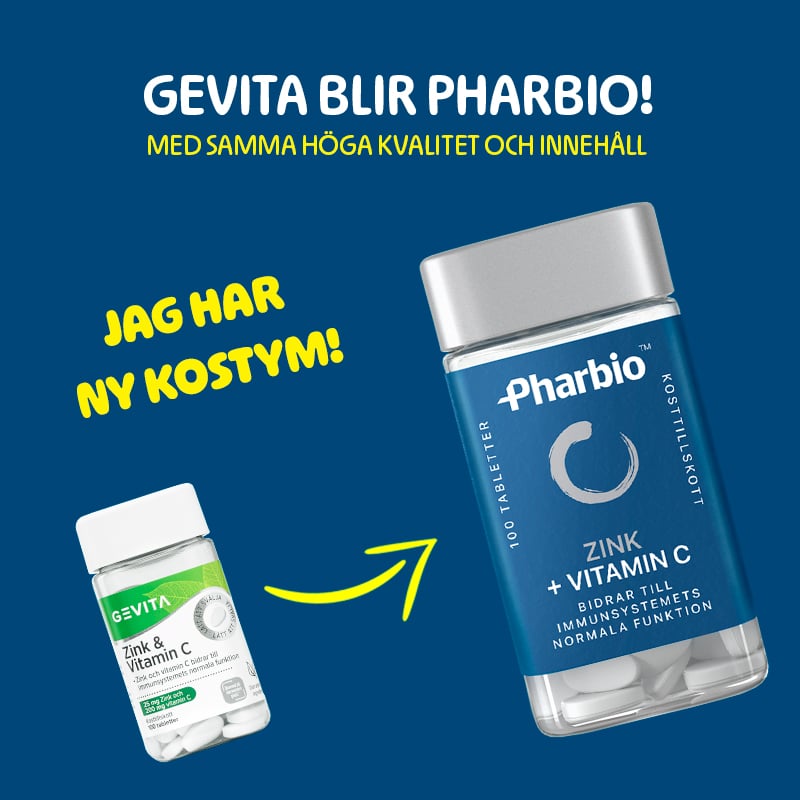 Pharbio Zink + Vitamin C 100 tabletter