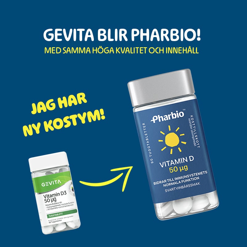 Pharbio Vitamin D 50μg 90 tuggtabletter