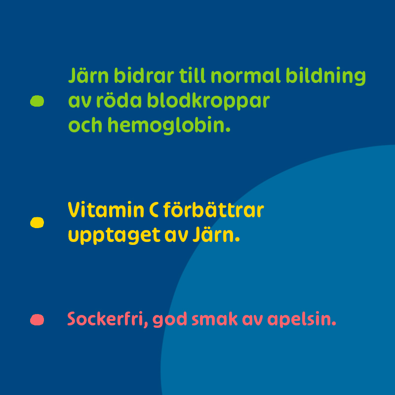Pharbio Järn + Vitamin C 90 tuggtabletter