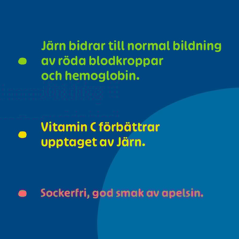 Pharbio Järn + Vitamin C 90 tuggtabletter