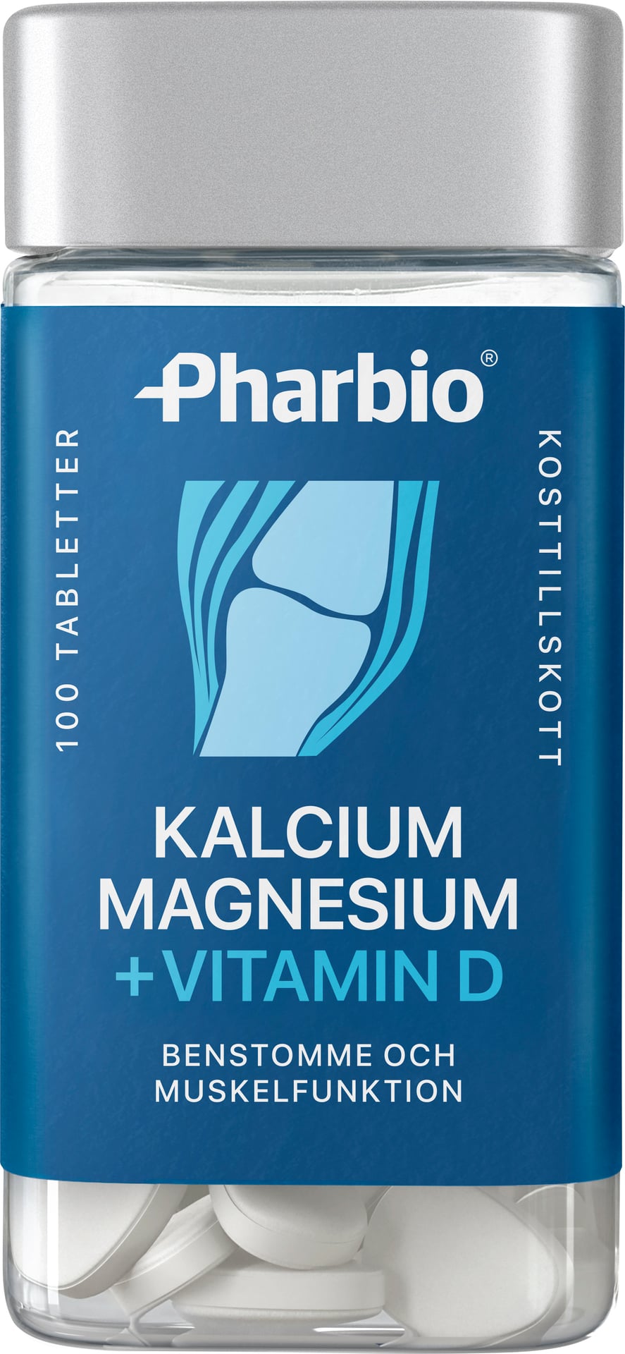 Pharbio Kalcium Magnesium + D-vitamin 100 st