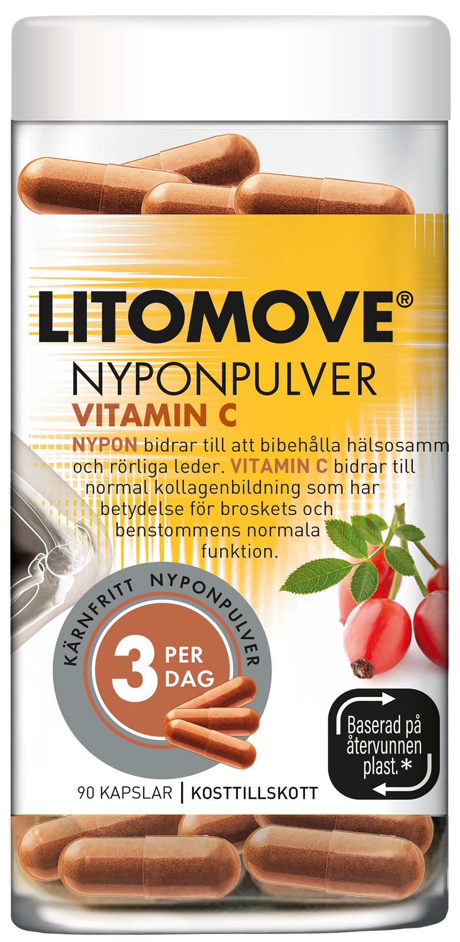 Litomove Nyponpulver Vitamin C 90 kapslar